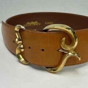 Linda Allard for Ellen Tracy Buffalo Calf Leather Belt 110009